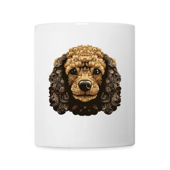Caniche chien portrait - Mug blanc - blanc - Devant