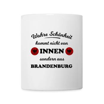 Die Schönheit aus Brandenburg - Tasse - Weiß - Vorne