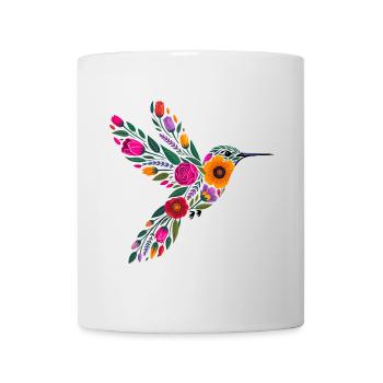 Hummingbird Flowers Graphic - Mug - white - Front