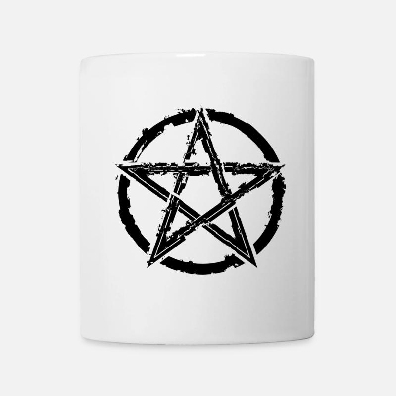 Pentagram für Atheisten und Satanisten oder Goths - Tasse - Weiß