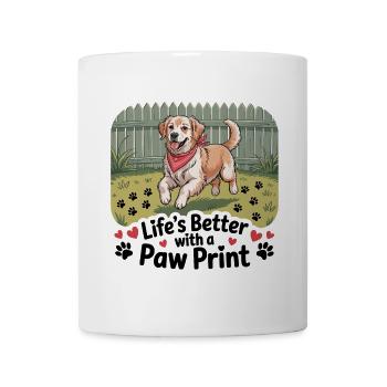 Life’s Better with a Paw Print - Tasse - Weiß - Vorne