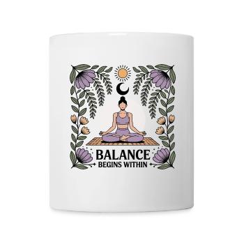 L’équilibre commence à l’intérieur - Yoga - Mug blanc - blanc - Devant