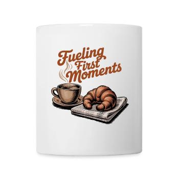 Fueling First Moments – Coffee & Croissant - Tasse - Weiß - Vorne