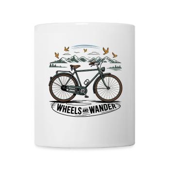 Wheels & Wander – Bergabenteuer - Tasse - Weiß - Vorne