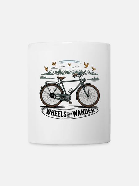 Wheels & Wander – Bergabenteuer - Tasse - Weiß