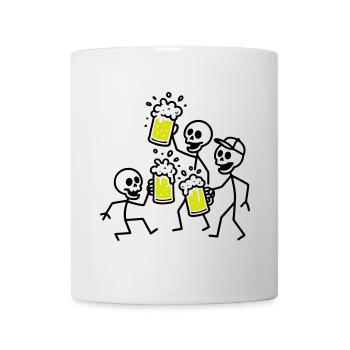 Bier Team Skelett - Tasse - Weiß - Vorne