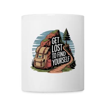 Get Lost to Find Yourself - Outdoor-Motiv - Tasse - Weiß - Vorne