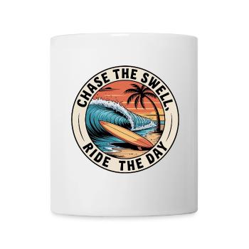 Chase the Swell, Ride the Day - Tasse - Weiß - Vorne
