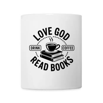 Dear God, drink coffee, read books! Christian - Mug - white - Front