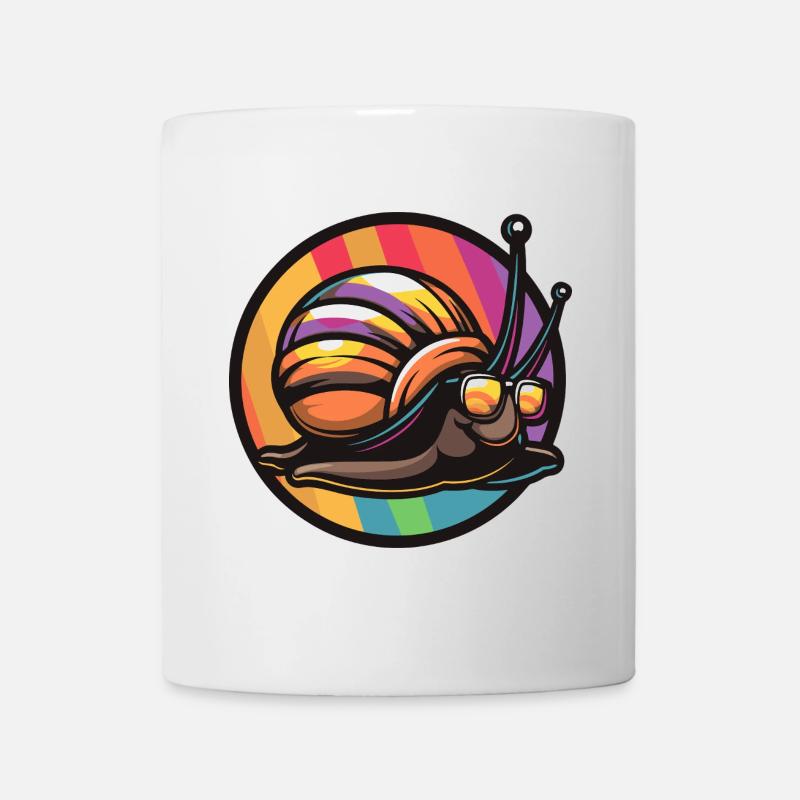 Escargot Bande dessinée cool - Mug blanc - blanc