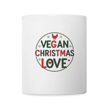 Amour de Noël végétalien – Statement Vegetarian - Mug blanc - blanc - Devant
