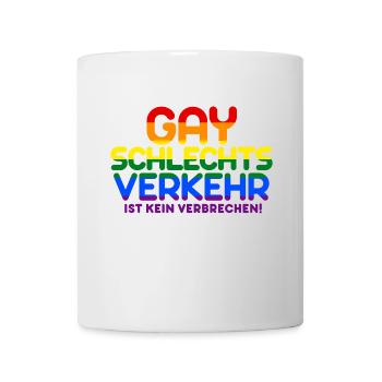 Gayschlechtsverkehr ist kein Verbrechen (bunt) - Tasse - Weiß - Vorne