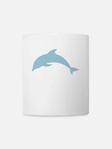 Delfin Tier Meer - Tasse - Weiß