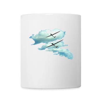Wolkenstraße Segelflieger Geschenk - Tasse - Weiß - Vorne