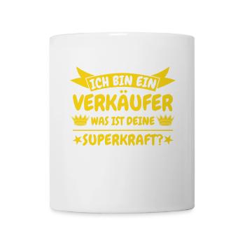 Verkäufer - Tasse - Weiß - Vorne