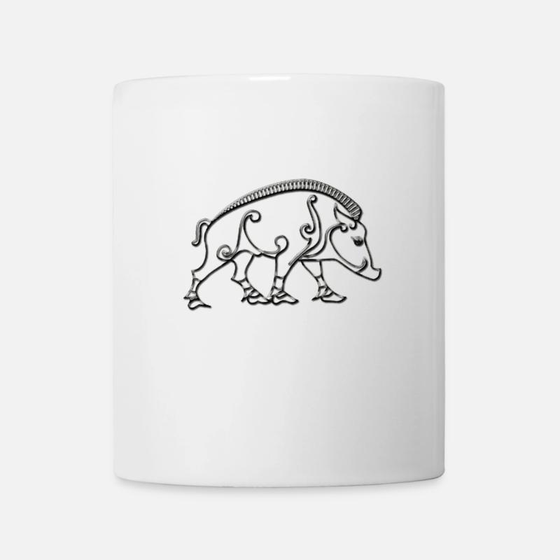Sanglier celtique - Mug blanc - blanc