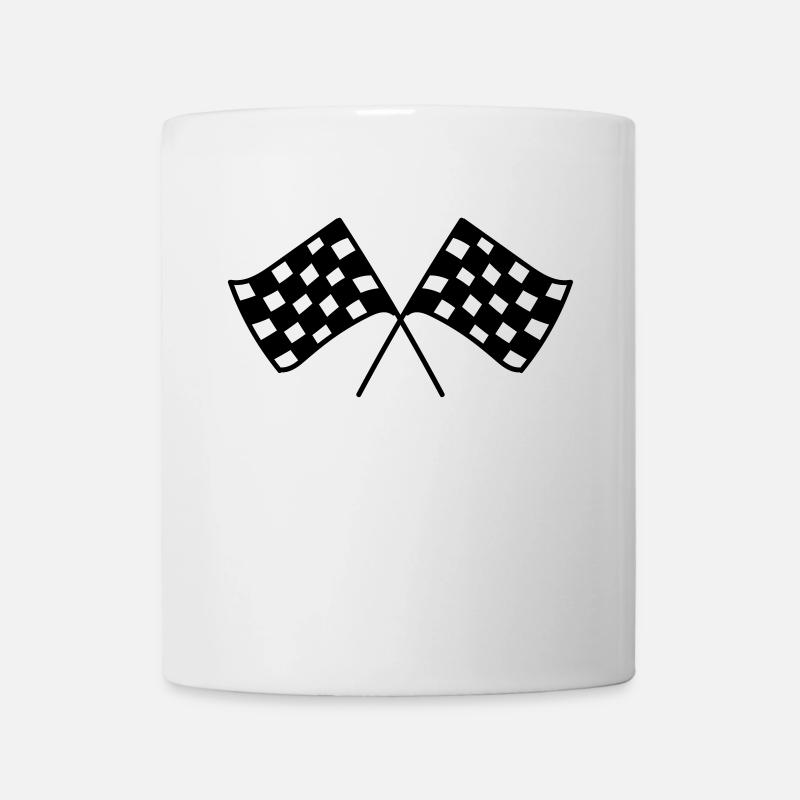 Zielflagge - Tasse - Weiß