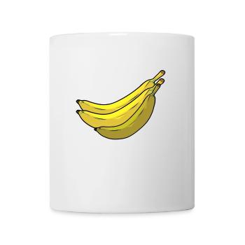 Obst Früchte Bananen Banane Vitamine Nahrung - Tasse - Weiß - Vorne