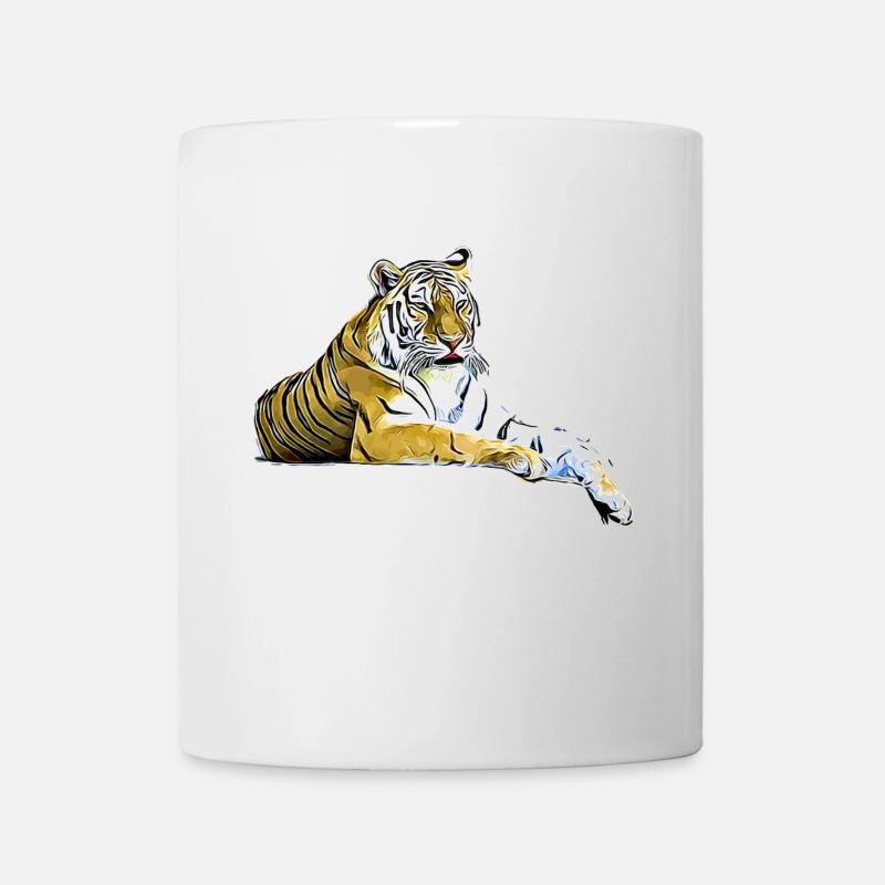 Tiger big cat gift idea, present - Mug - white