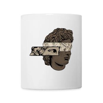 L’argent dans l’ de l’argent en argent décalé - Mug blanc - blanc - Devant