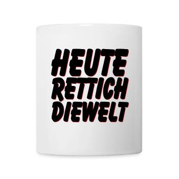 heute rettich schwarz - Tasse - Weiß - Vorne