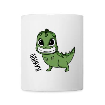 Bébé dinosaure en colère cadeau - Mug blanc - blanc - Devant