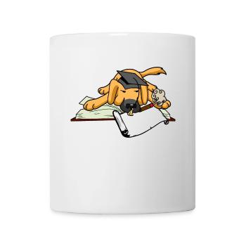 Dog Student Study University University Scholar Abi - Mug - white - Front