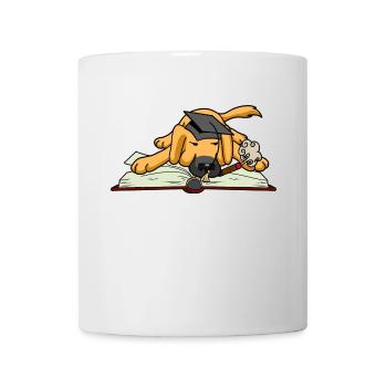 Dog Student Study University University Learn Book - Mug - white - Front