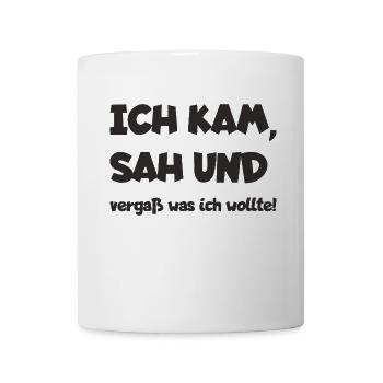 Ich kam, sah und vergaß - Tasse - Weiß - Vorne