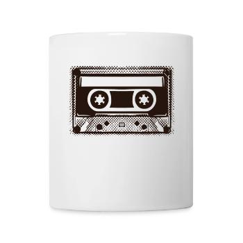 Retro cassette mixtape for labeling - Mug - white - Front