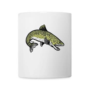 Hecht Fisch Fischer Angler Wildtier Flossen Ahoi - Tasse - Weiß - Vorne
