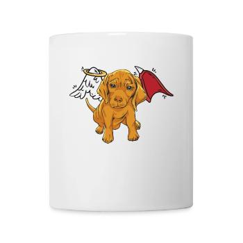 Hund Haustiere Engel Teufel Flügel Hunde teuflisch - Tasse - Weiß - Vorne