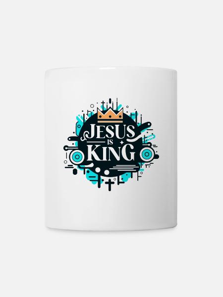 Jesus ist König - Tasse - Weiß