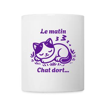 Chat Dort Chat Mignon Pas Du Matin - Mug blanc - blanc - Devant