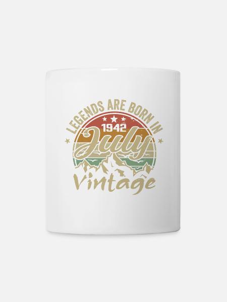 Vintage Juillet 1942 Anniversaire Juillet 1942 - Mug blanc - blanc