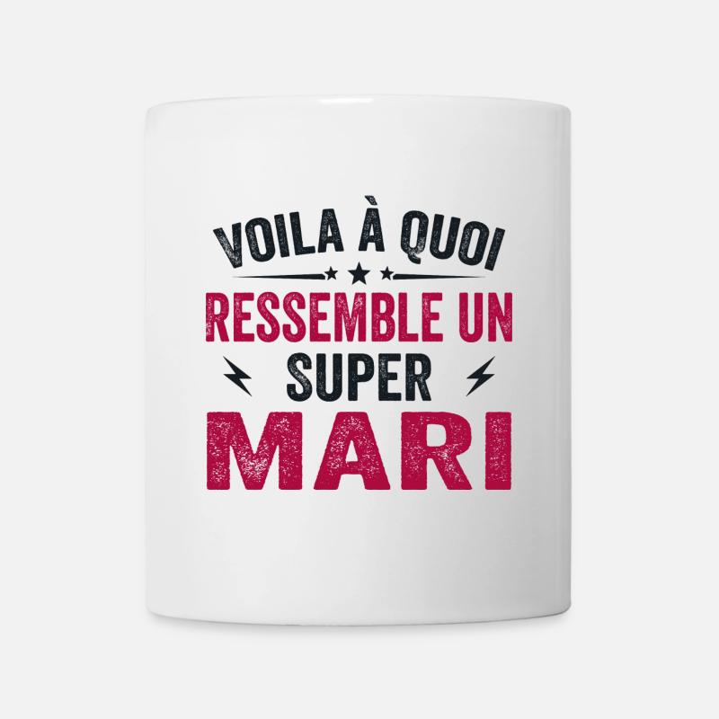 Voila à Quoi Ressemble un Super Mari Drole mariage - Mug blanc - blanc
