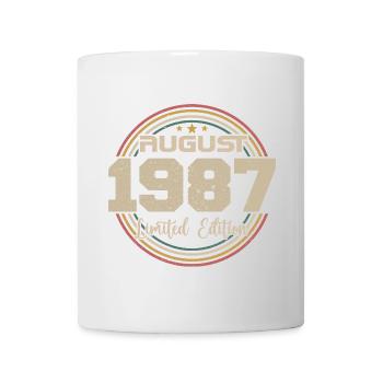Millésime Né(e) Août 1987 Cadeau Anniversaire 1987 - Mug blanc - blanc - Devant