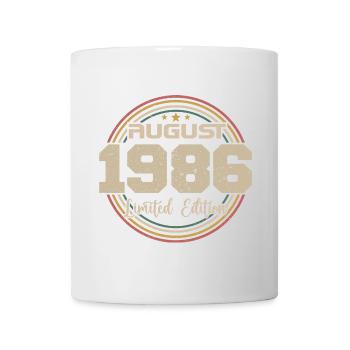 Millésime Né(e) Août 1986 Cadeau Anniversaire 1986 - Mug blanc - blanc - Devant