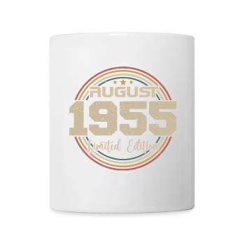 Millésime Né(e) Août 1955 Cadeau Anniversaire 1955 - Mug blanc - blanc - Devant