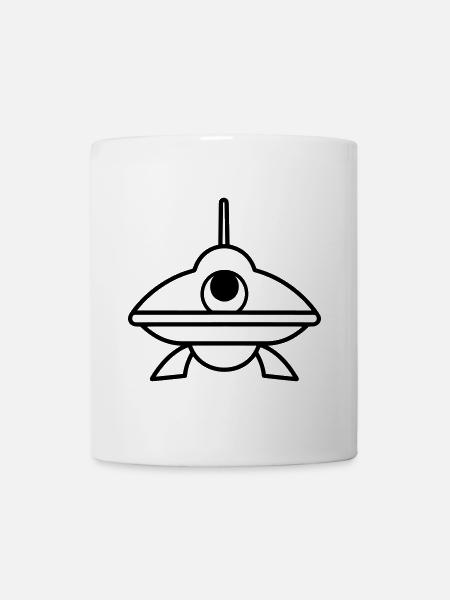fliegende Untertasse - Tasse - Weiß