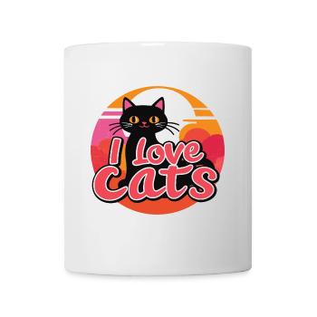 I love cats - Mug - white - Front