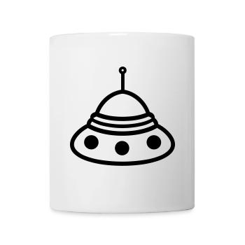 fliegende Untertasse - Tasse - Weiß - Vorne