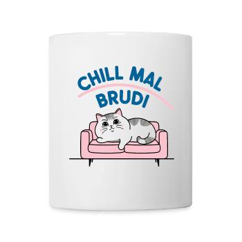 Chill out Brudi Cat - Mug blanc - blanc - Devant