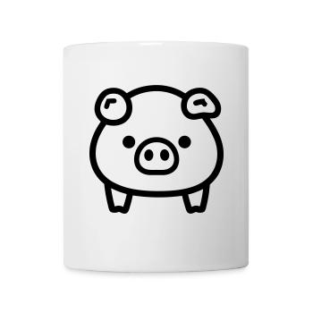 cochon - Mug blanc - blanc - Devant