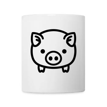 cochon - Mug blanc - blanc - Devant