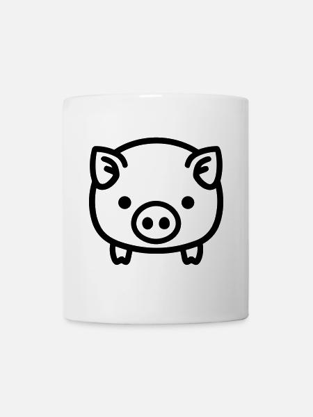 Schwein - Tasse - Weiß