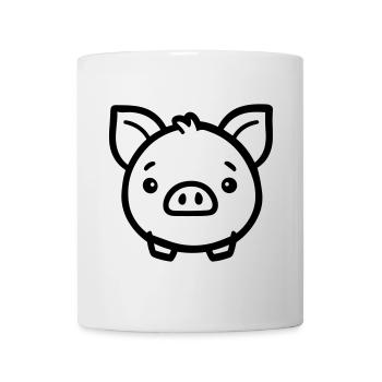 cochon - Mug blanc - blanc - Devant