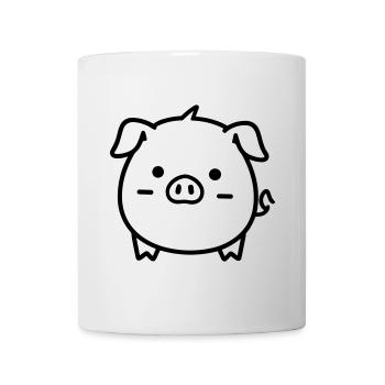 cochon - Mug blanc - blanc - Devant
