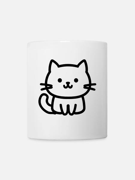 Katze - Tasse - Weiß