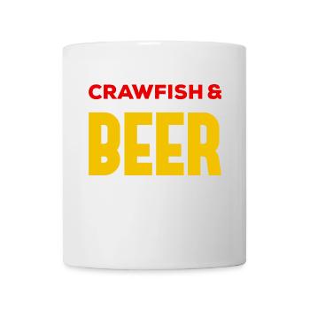 Crawfish & Beer – Maritimer Genussmoment - Tasse - Weiß - Vorne
